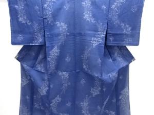 未使用品　草花模様織り出し夏着物